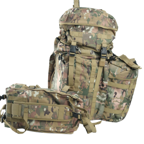 Mochila militar camuflada acolchoada de espuma para caminhadas